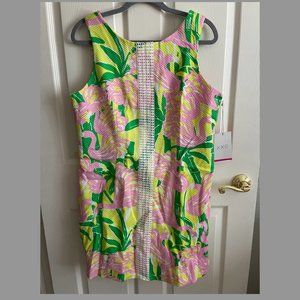 NWT Lilly Pulitzer for Target Flamingo Fan Dance Shift Sleeveless Dress Size 16